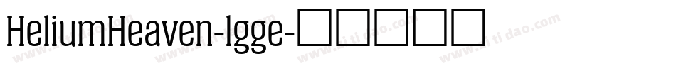 HeliumHeaven-lgge字体转换