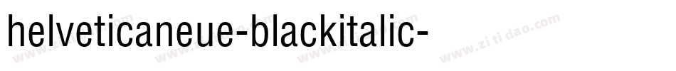 helveticaneue-blackitalic字体转换