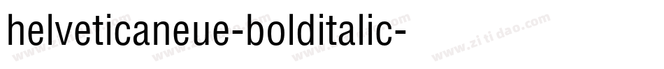 helveticaneue-bolditalic字体转换