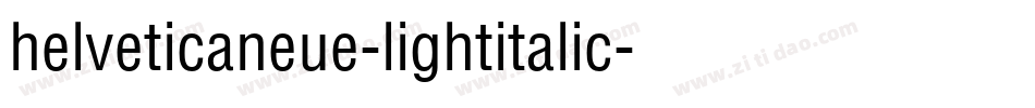 helveticaneue-lightitalic字体转换