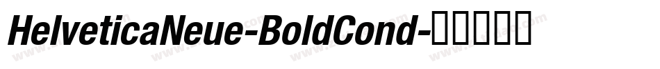 HelveticaNeue-BoldCond字体转换