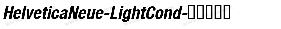 HelveticaNeue-LightCond字体转换