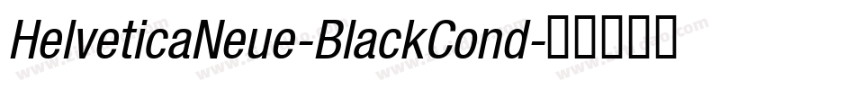 HelveticaNeue-BlackCond字体转换