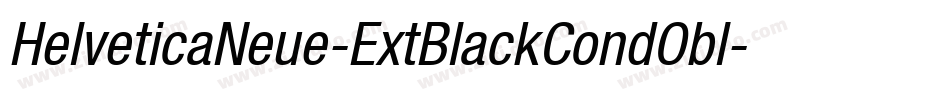 HelveticaNeue-ExtBlackCondObl字体转换