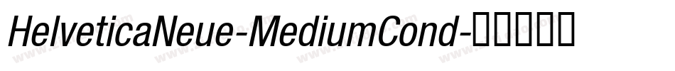 HelveticaNeue-MediumCond字体转换