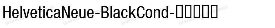 HelveticaNeue-BlackCond字体转换