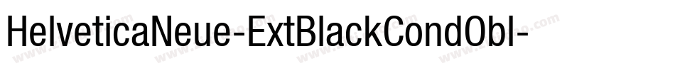 HelveticaNeue-ExtBlackCondObl字体转换