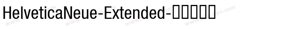 HelveticaNeue-Extended字体转换