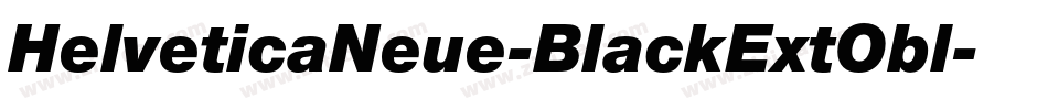 HelveticaNeue-BlackExtObl字体转换