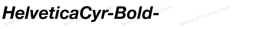 HelveticaCyr-Bold字体转换