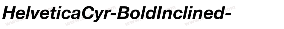 HelveticaCyr-BoldInclined字体转换
