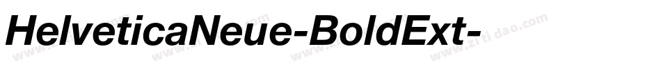 HelveticaNeue-BoldExt字体转换