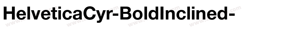 HelveticaCyr-BoldInclined字体转换