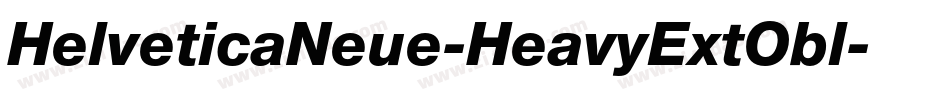 HelveticaNeue-HeavyExtObl字体转换