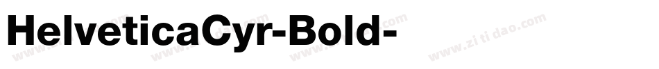 HelveticaCyr-Bold字体转换