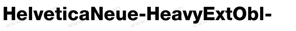 HelveticaNeue-HeavyExtObl字体转换