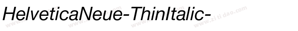 HelveticaNeue-ThinItalic字体转换