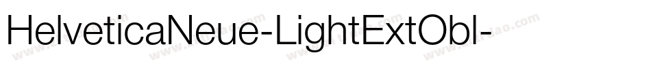 HelveticaNeue-LightExtObl字体转换