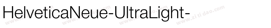 HelveticaNeue-UltraLight字体转换