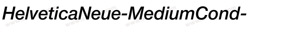 HelveticaNeue-MediumCond字体转换