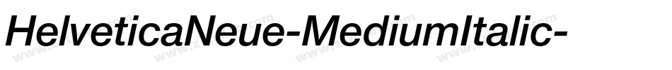 HelveticaNeue-MediumItalic字体转换