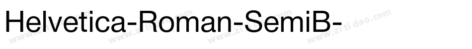 Helvetica-Roman-SemiB字体转换
