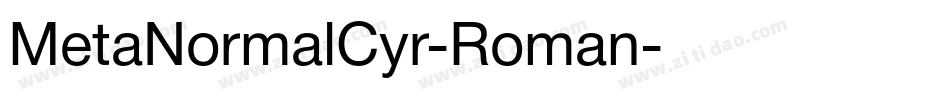 MetaNormalCyr-Roman字体转换