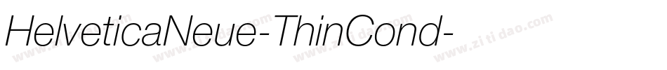 HelveticaNeue-ThinCond字体转换