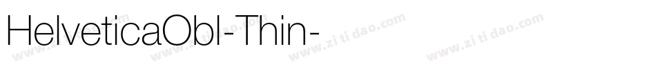HelveticaObl-Thin字体转换