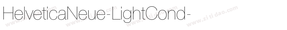 HelveticaNeue-LightCond字体转换