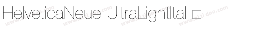 HelveticaNeue-UltraLightItal字体转换