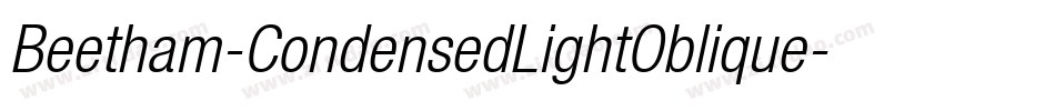 Beetham-CondensedLightOblique字体转换