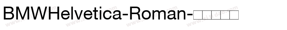 BMWHelvetica-Roman字体转换