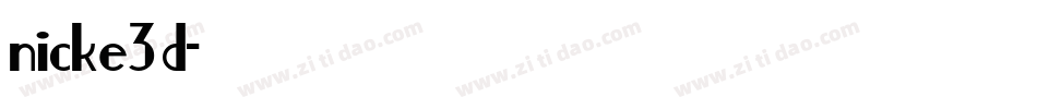 nicke3d字体转换