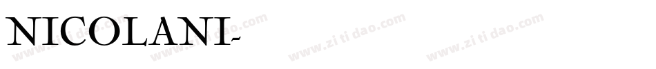 NICOLANI字体转换