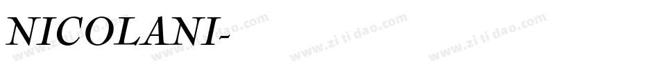 NICOLANI字体转换