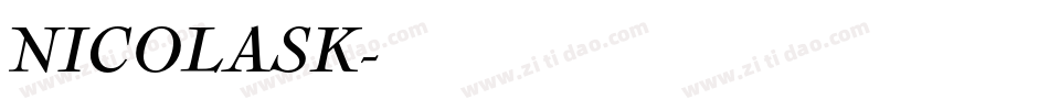 NICOLASK字体转换