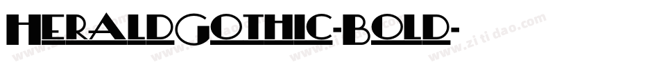 HeraldGothic-Bold字体转换