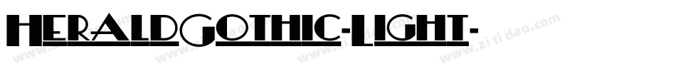 HeraldGothic-Light字体转换