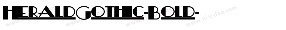 HeraldGothic-Bold字体转换