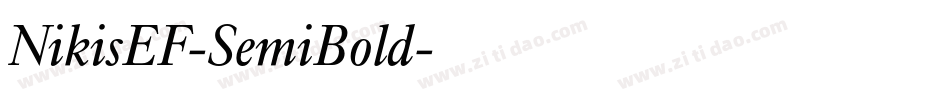 NikisEF-SemiBold字体转换