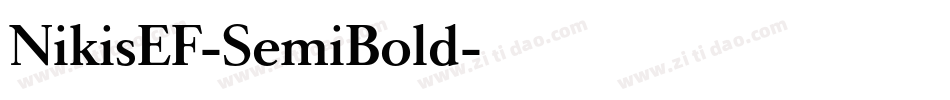 NikisEF-SemiBold字体转换