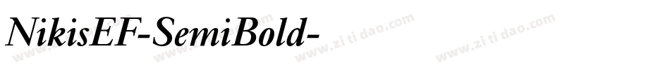 NikisEF-SemiBold字体转换