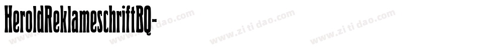 HeroldReklameschriftBQ字体转换