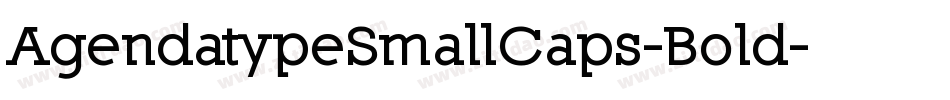 AgendatypeSmallCaps-Bold字体转换