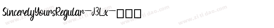 SincerelyYoursRegular-J3Lx字体转换