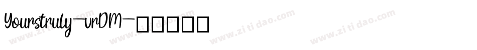 Yourstruly-vrDM字体转换