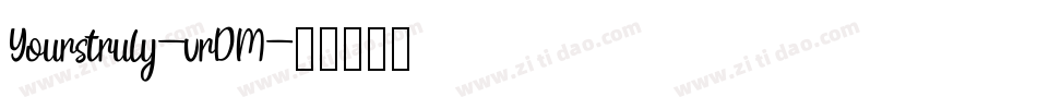 Yourstruly-vrDM字体转换