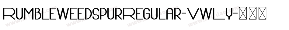 RumbleweedspurRegular-VwLy字体转换