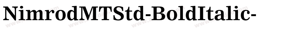 NimrodMTStd-BoldItalic字体转换